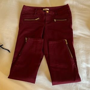 LOFT size 2 maroon pants